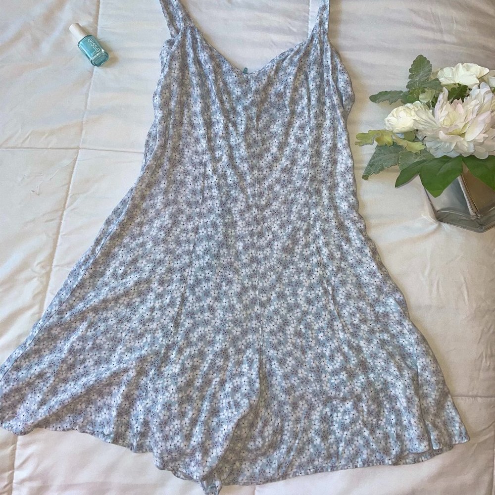 Mini Blue Floral Romper